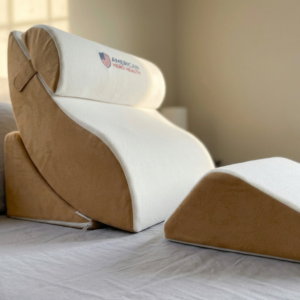 Bed Support Pillow System with Memory Foam