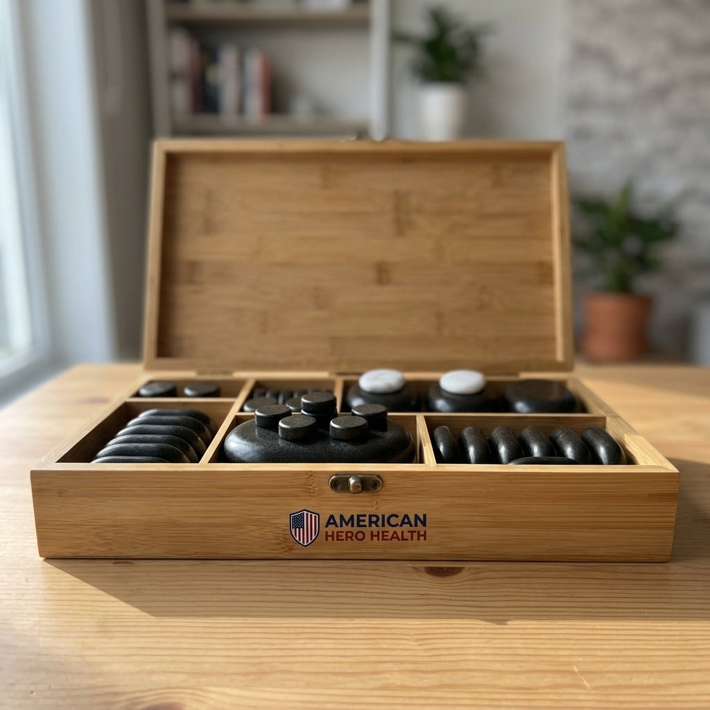 50-Piece Deluxe Hot & Cool Stone Massage Set