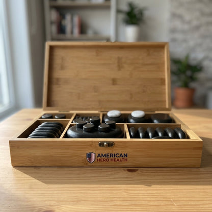 50-Piece Deluxe Hot & Cool Stone Massage Set