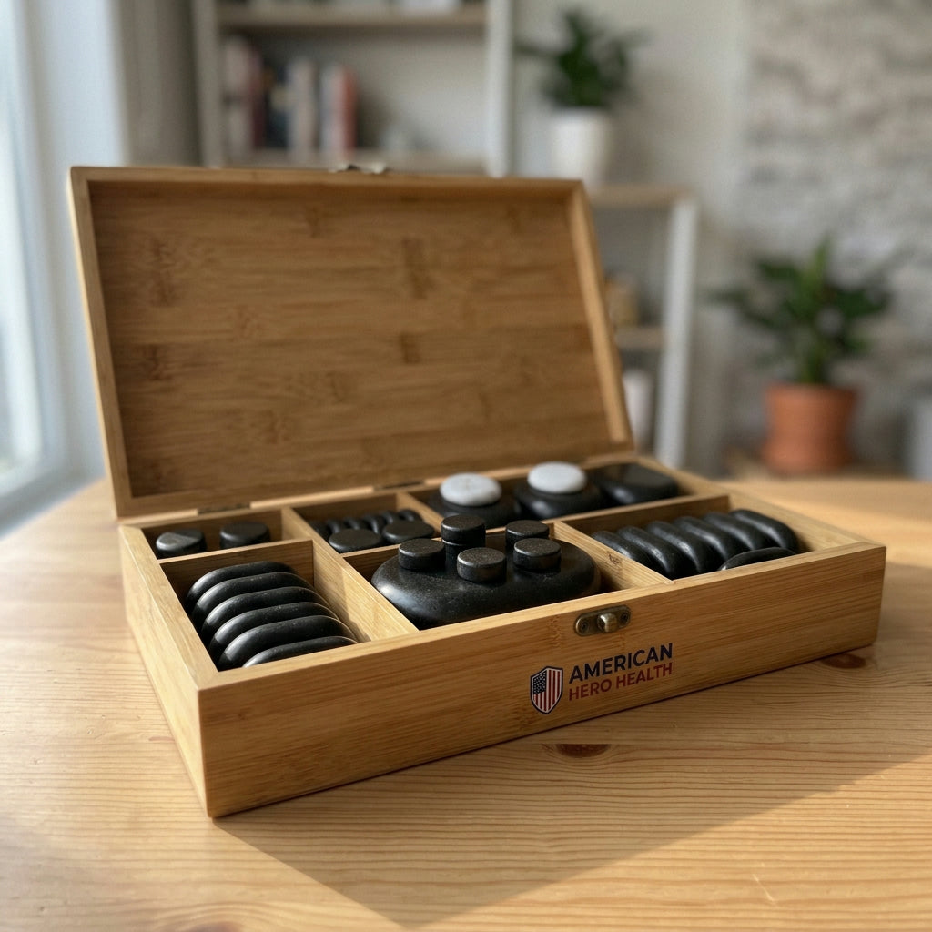 50-Piece Deluxe Hot & Cool Stone Massage Set