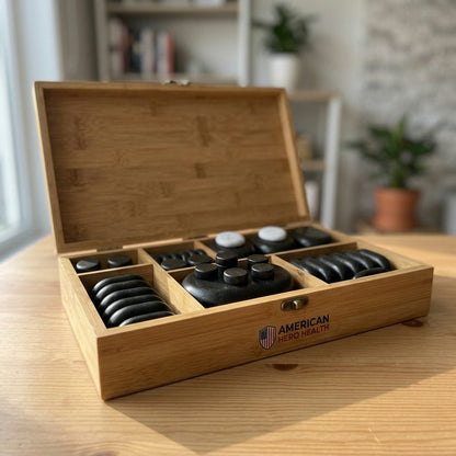 50-Piece Deluxe Hot & Cool Stone Massage Set