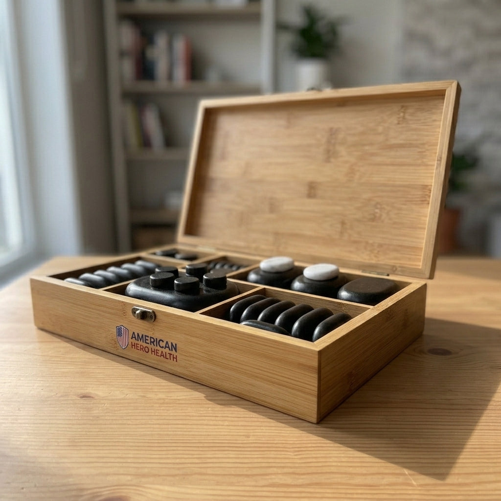 50-Piece Deluxe Hot & Cool Stone Massage Set