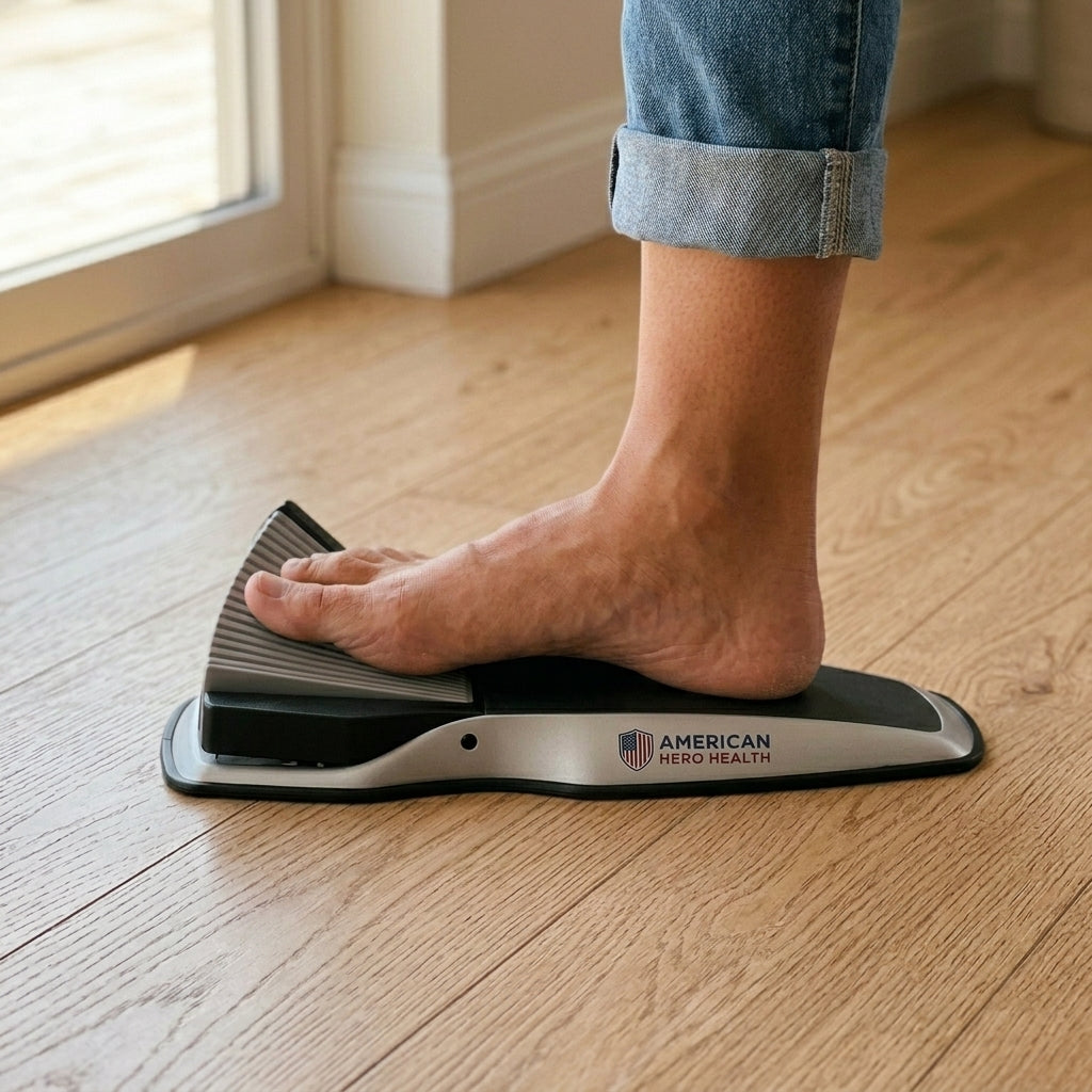 Adjustable foot & calf stretcher board