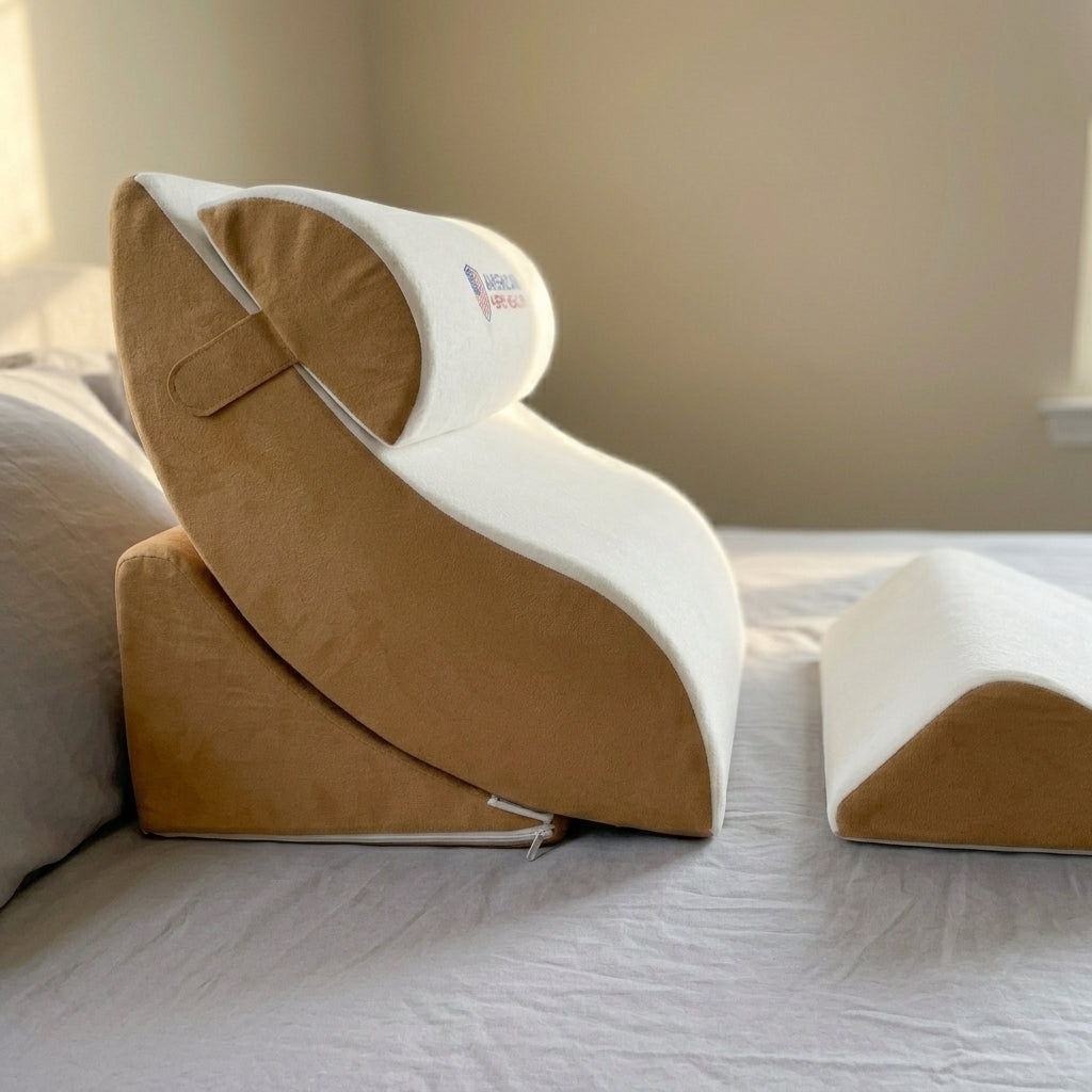 Bed Support Pillow System with Memory Foam