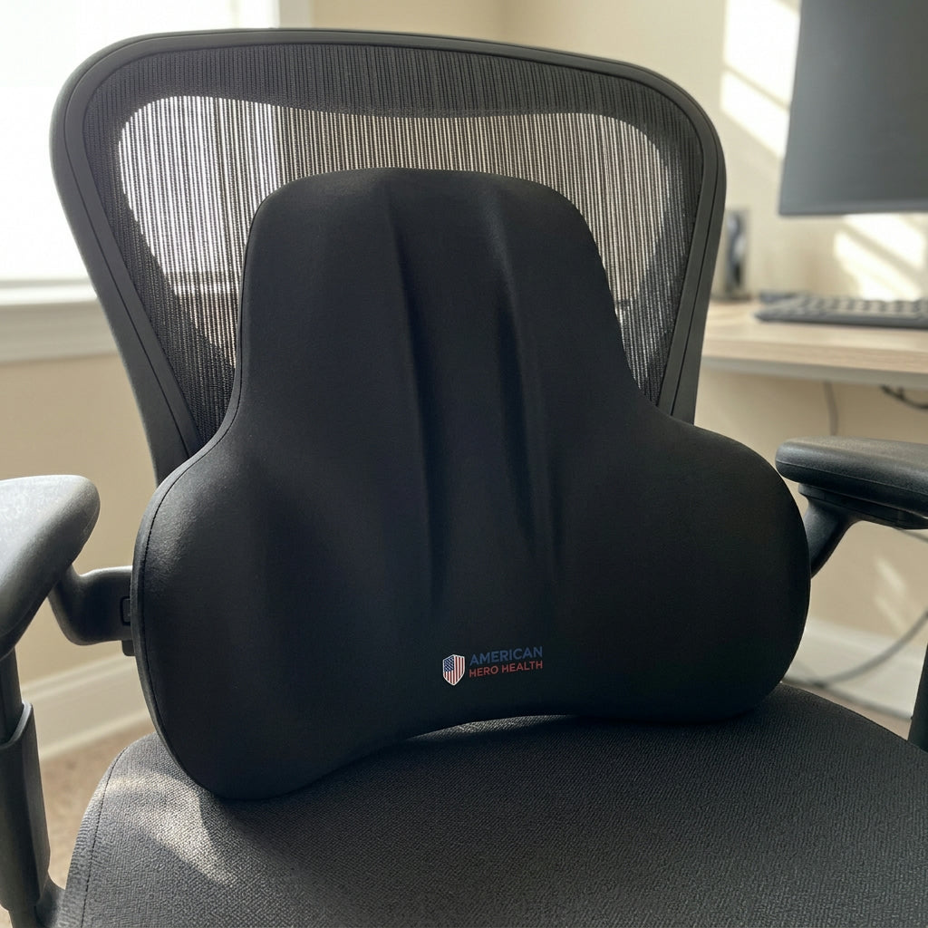 Ergonomic Memory Foam Lumbar Support Pillow