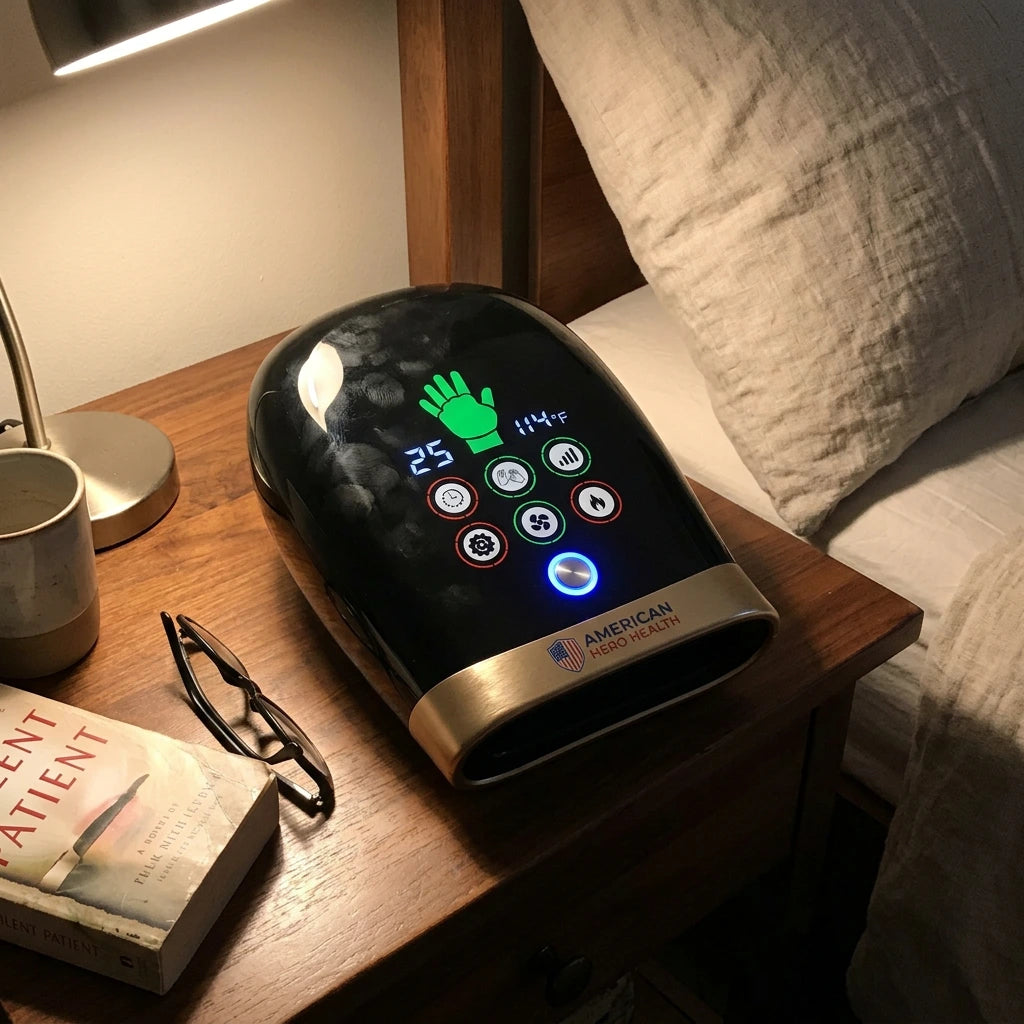 Rolling Hand Massager, Kneading + Compression, Heat + Cooling Fan