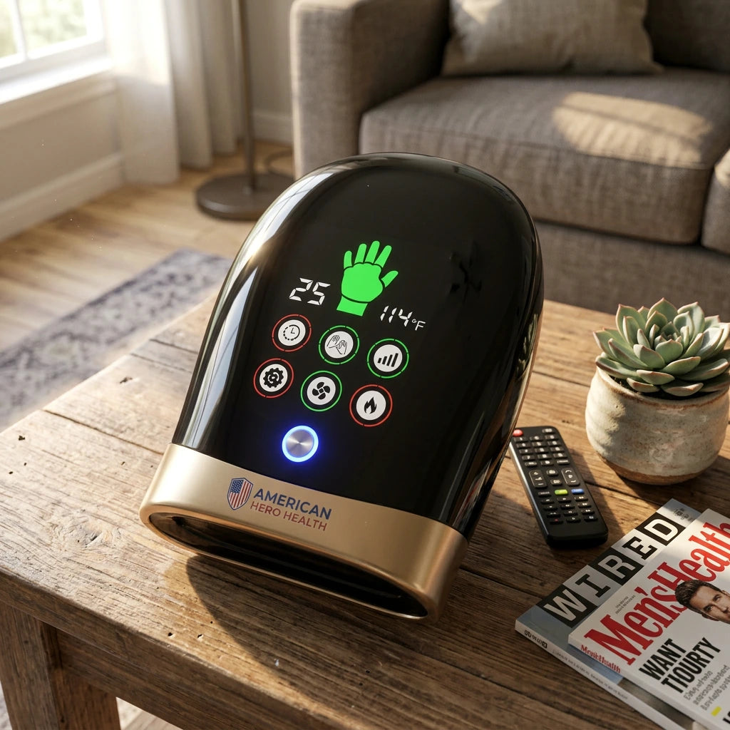 Rolling Hand Massager, Kneading + Compression, Heat + Cooling Fan