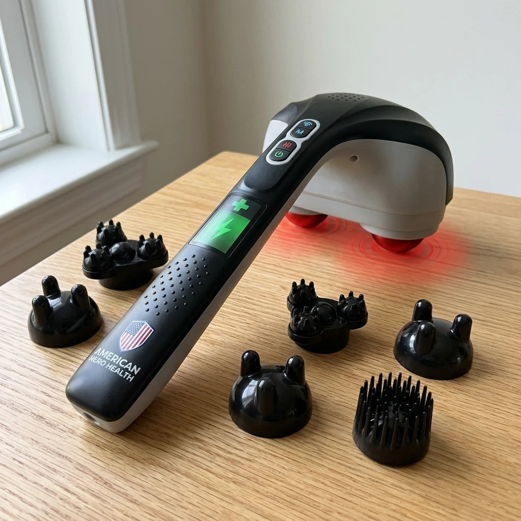 Cordless Handheld Back Massager with Heat